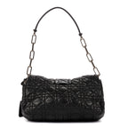 Bolso de hombro New Look de piel cannage negra