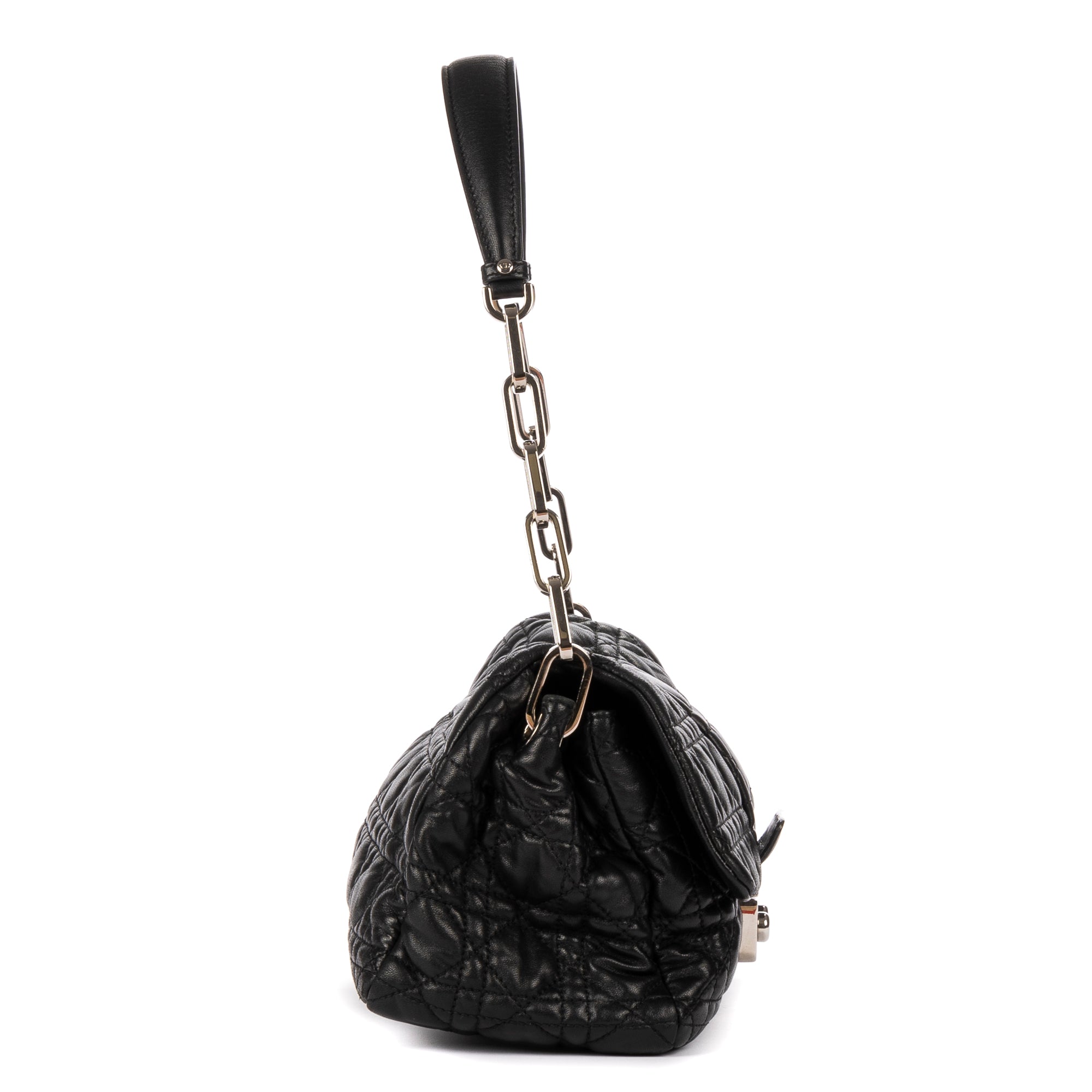 Bolso de hombro New Look de piel cannage negra