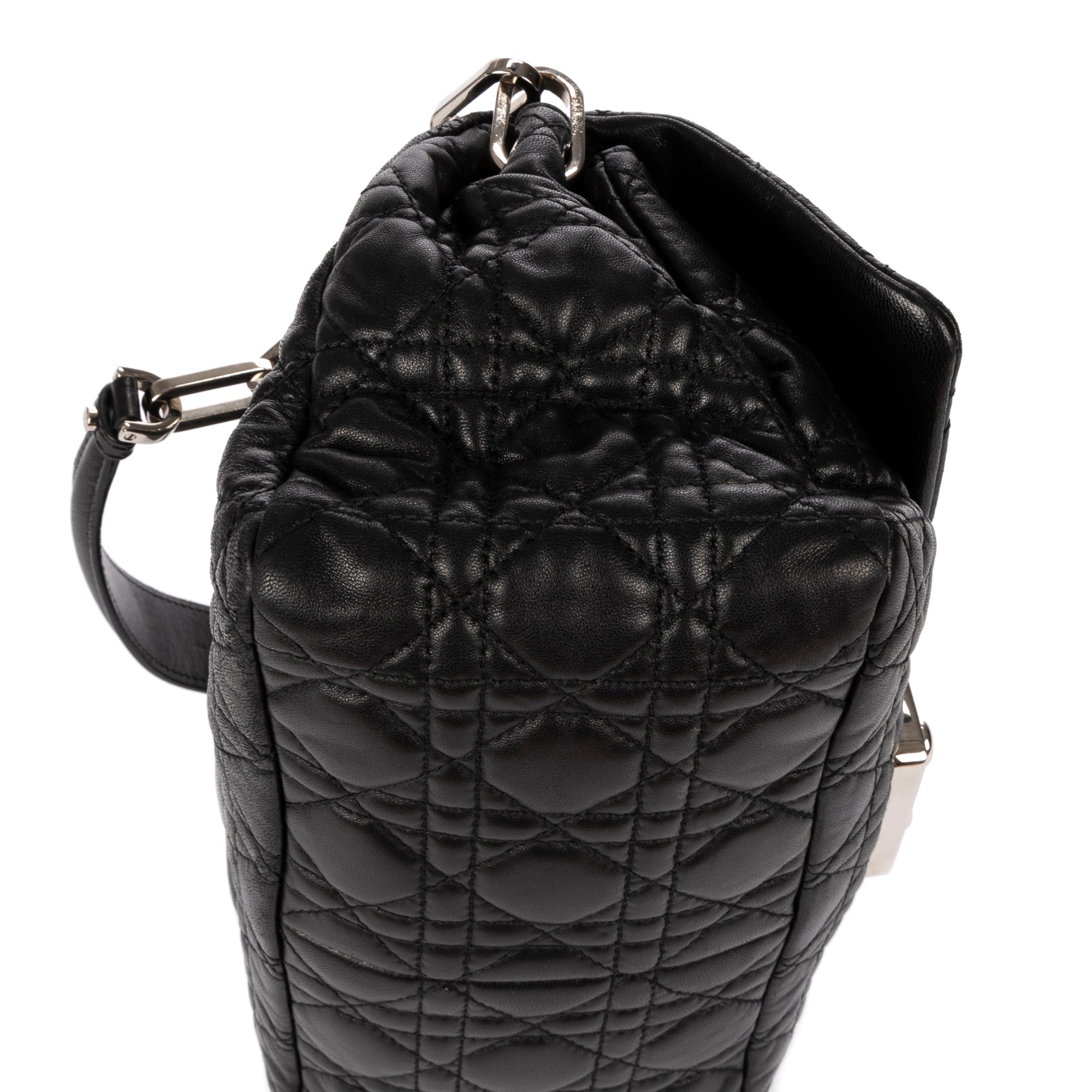 Bolso de hombro New Look de piel cannage negra