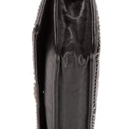 Bolso de hombro Cadena alrededor Monedero Boy con cadena Piel de becerro acolchada negra