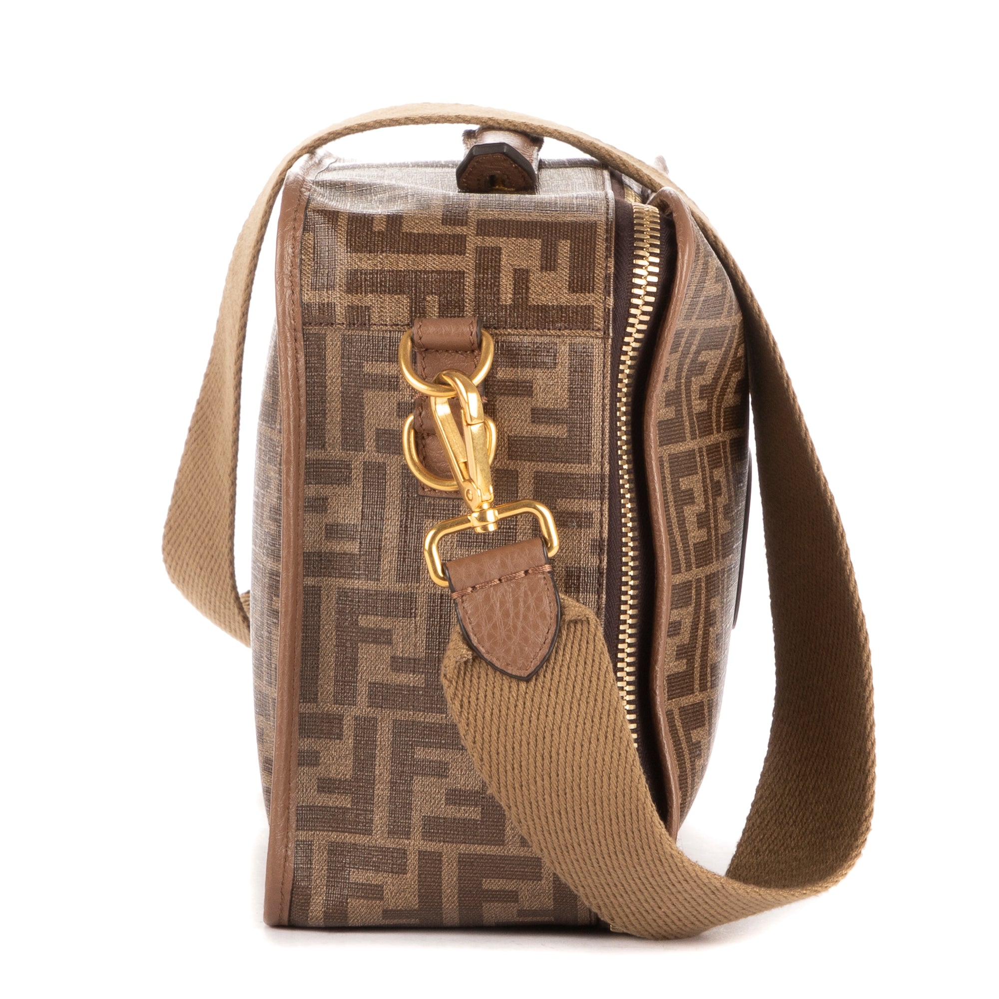 Travel Bag Small Soft Travel Case Brown Glazed Zucca Canvas