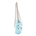 Shoulder Bag Le Cagole Heart Mini Blue Aged Calfskin Leather