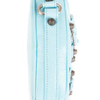 Shoulder Bag Le Cagole Heart Mini Blue Aged Calfskin Leather
