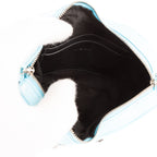 Shoulder Bag Le Cagole Heart Mini Blue Aged Calfskin Leather