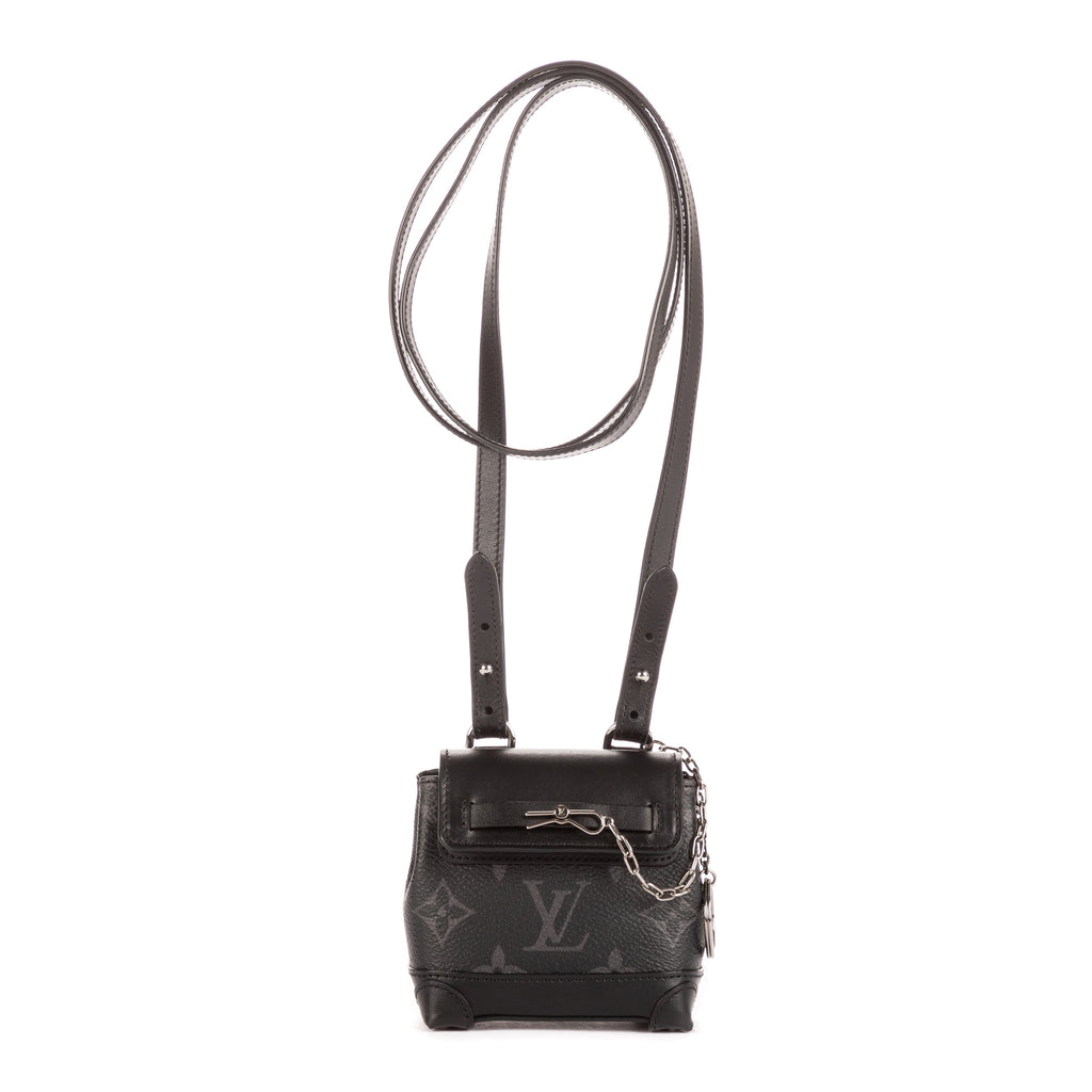 Bolso de mano mini Steamer bandolera Black Monogram Eclipse