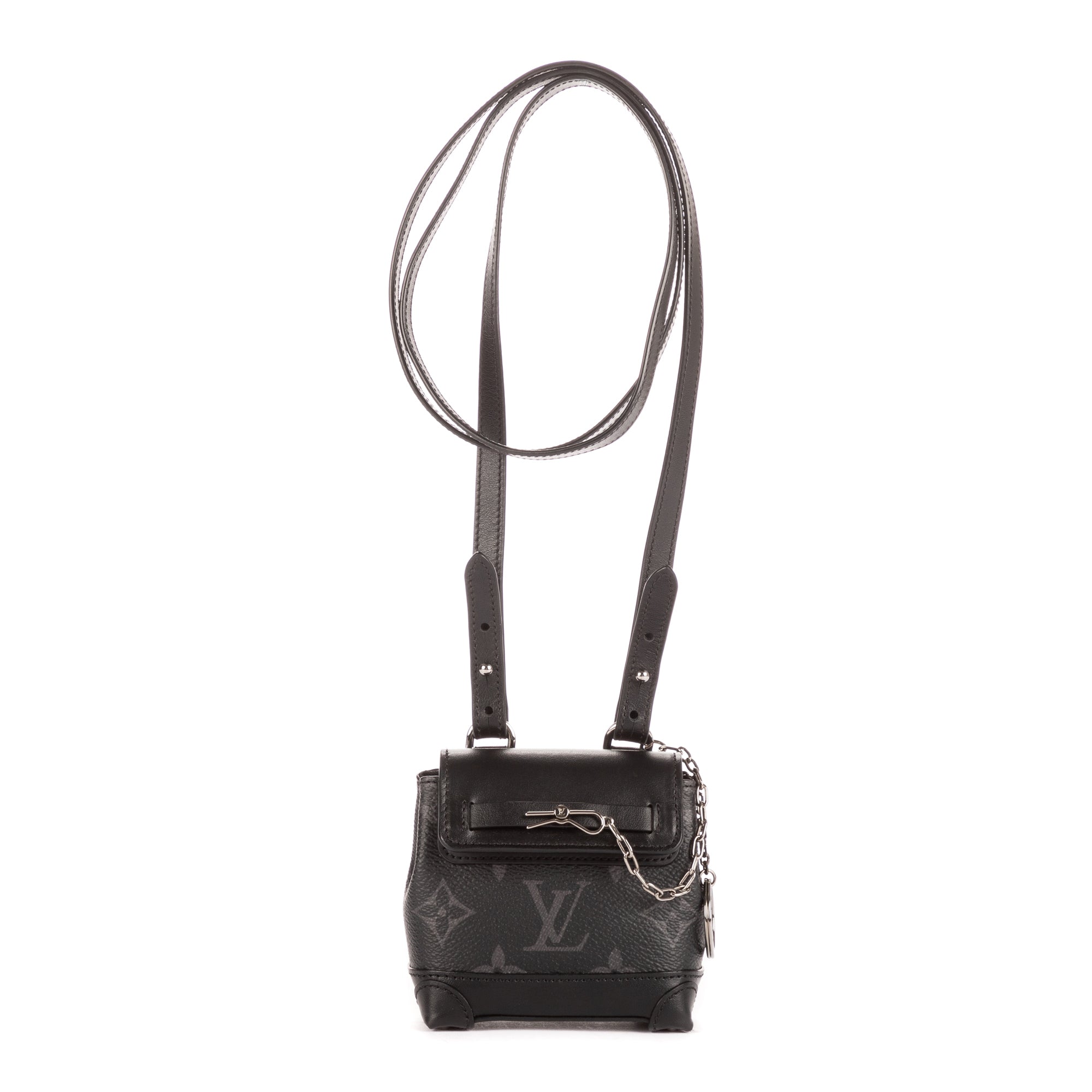 Pouch Mini Steamer Crossbody Pouch Black Monogram Eclipse