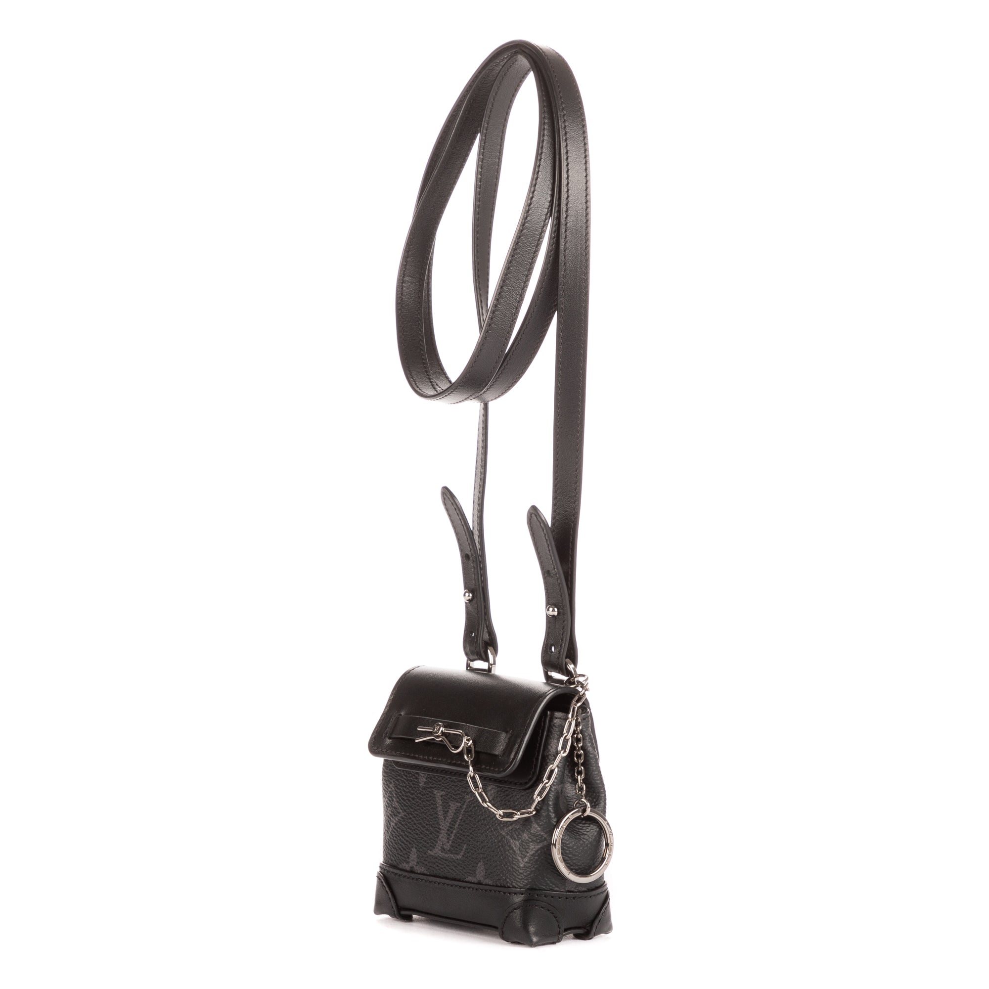 Pouch Mini Steamer Crossbody Pouch Black Monogram Eclipse