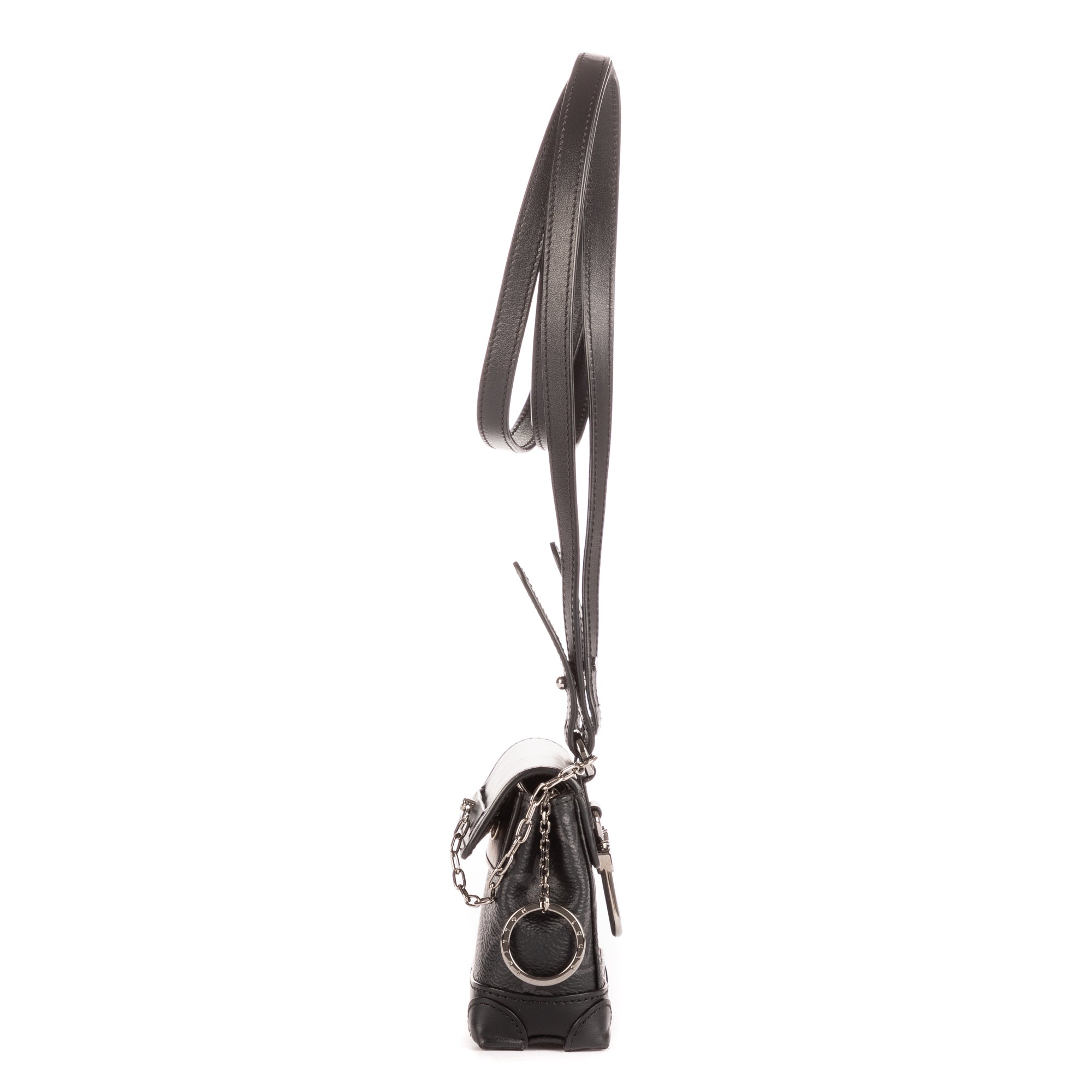 Pouch Mini Steamer Crossbody Pouch Black Monogram Eclipse