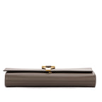 Clutch Classic Y Line Clutch Taupe Calfskin Leather