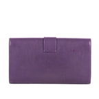 Pochette Classic Y Line en cuir de veau violet