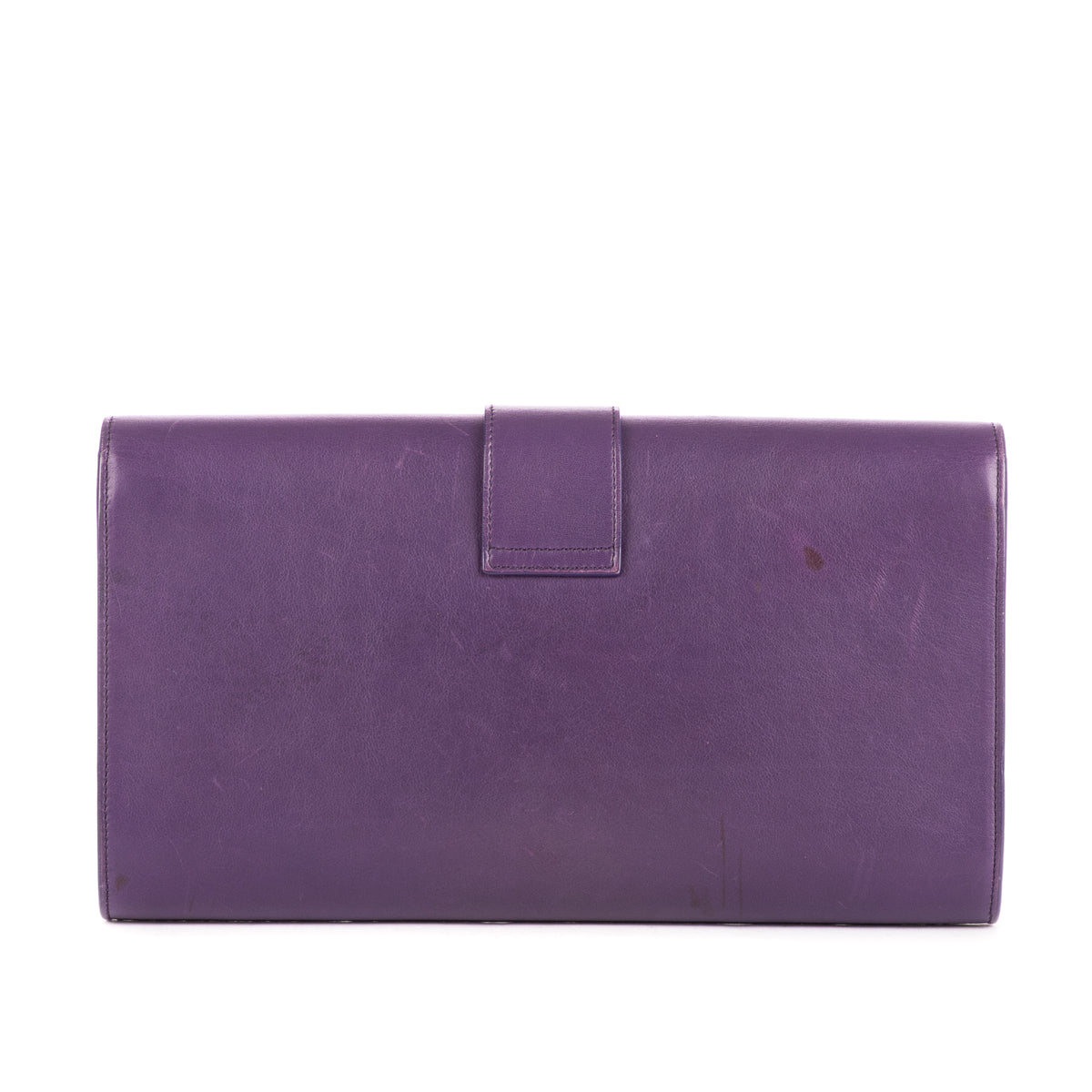 Pochette Classic Y Line en cuir de veau violet