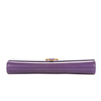 Clutch Classic Y Line Clutch Purple Calfskin Leather