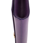 Clutch Classic Y Line Clutch Purple Calfskin Leather