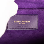 Clutch Classic Y Line Clutch Purple Calfskin Leather