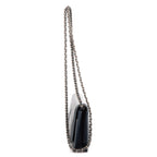 Bolso de Hombro Clásico Atemporal Cartera con Cadena Logotipo Azul Piel Caviar