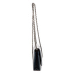 Bolso de Hombro Clásico Atemporal Cartera con Cadena Logotipo Azul Piel Caviar