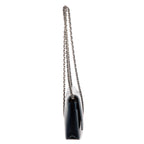 Bolso de Hombro Clásico Atemporal Cartera con Cadena Logotipo Azul Piel Caviar