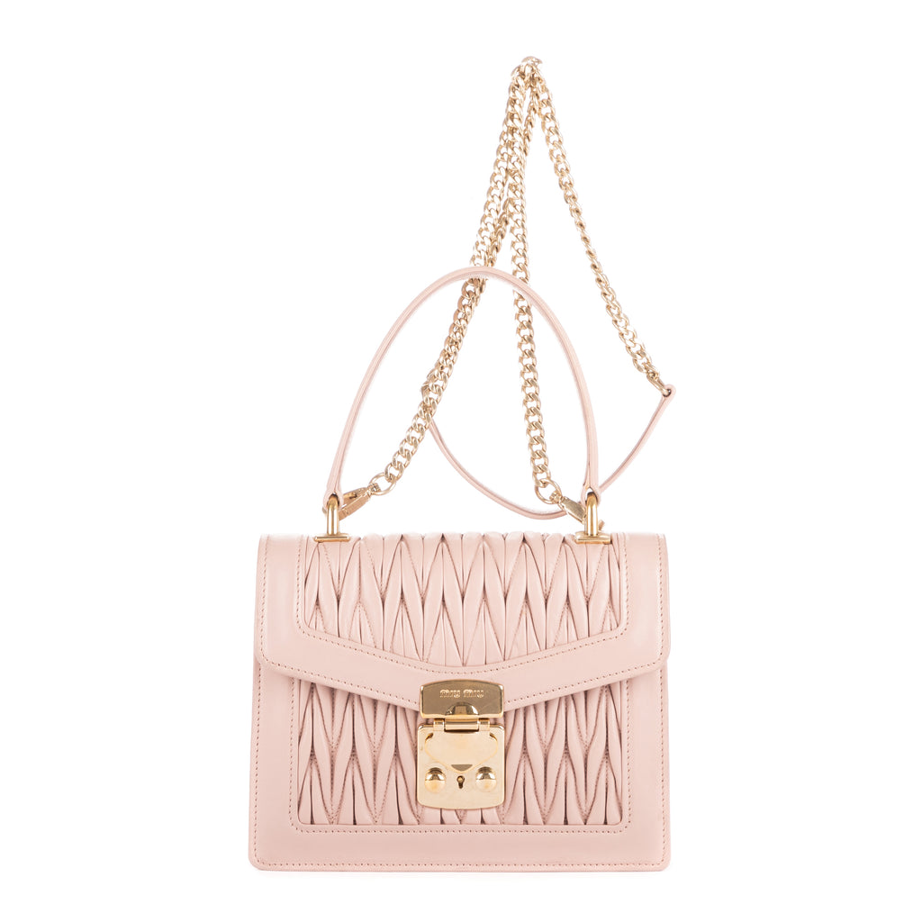 Bolso de Hombro Asa Superior Bandolera Opale Beige Piel Acolchada Nappa