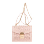 Bolso de Hombro Asa Superior Bandolera Opale Beige Piel Acolchada Nappa