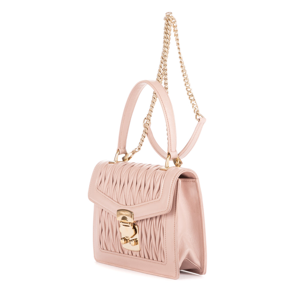 Bolso de Hombro Asa Superior Bandolera Opale Beige Piel Acolchada Nappa