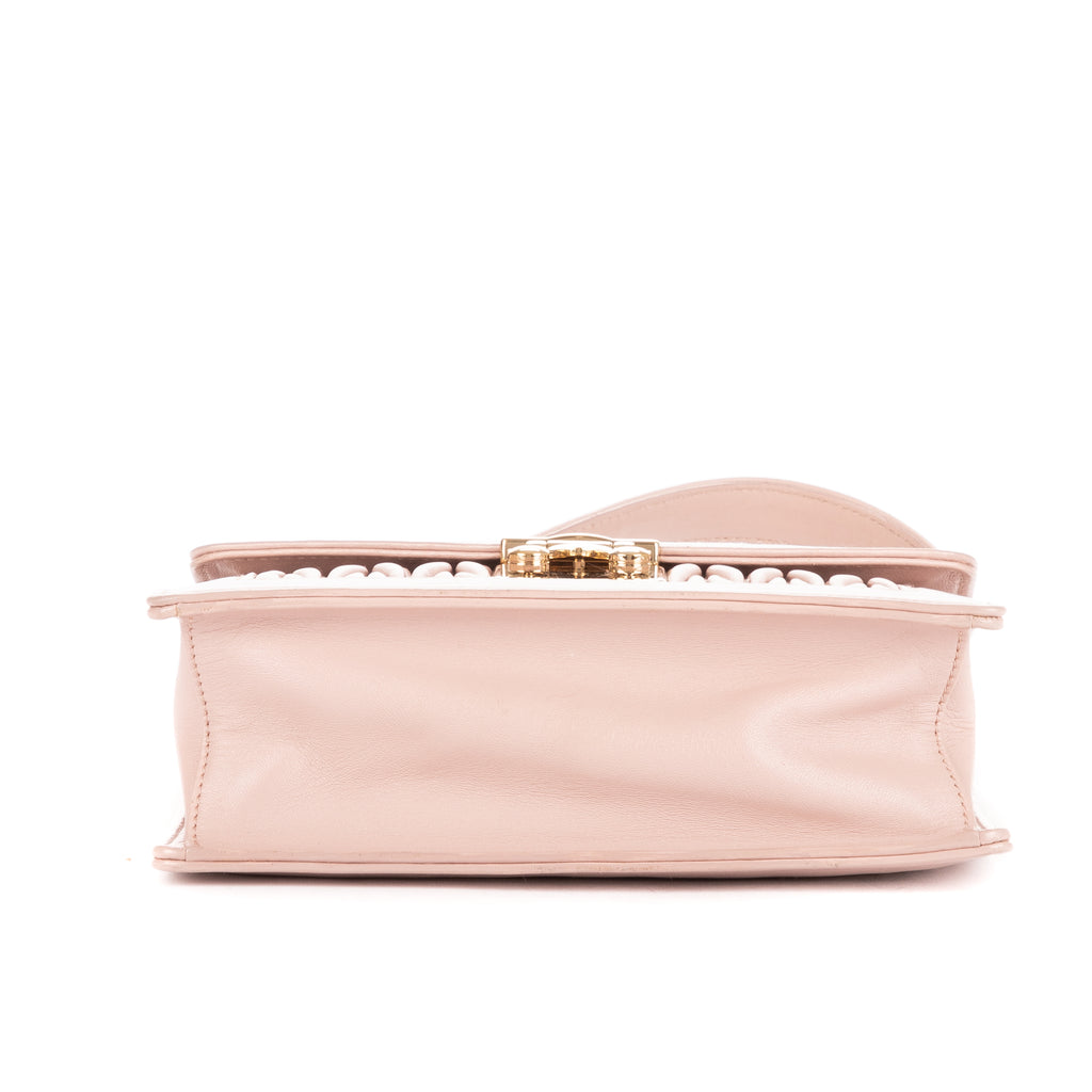 Bolso de Hombro Asa Superior Bandolera Opale Beige Piel Acolchada Nappa