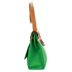 Shoulder Bag Herbag Zip 31 Green Toile Officier/Barenia Leather
