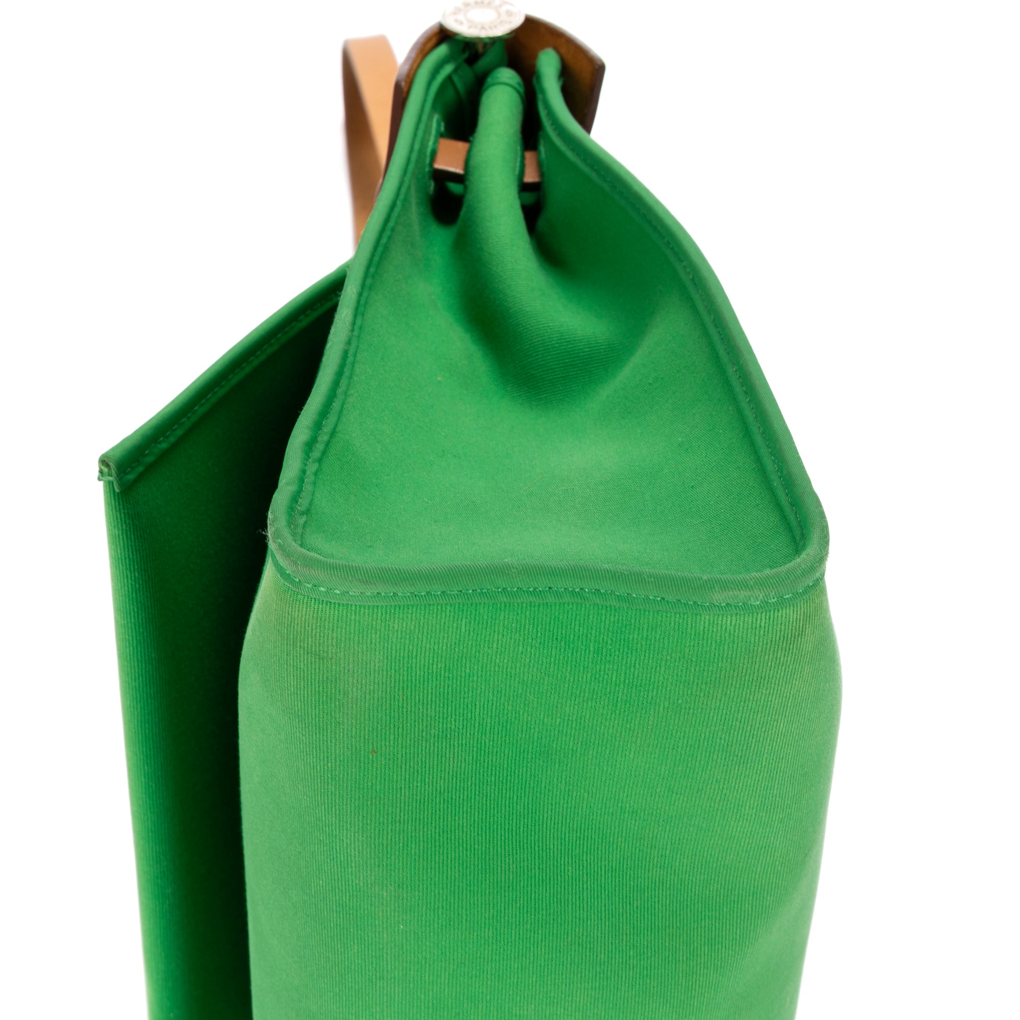 Shoulder Bag Herbag Zip 31 Green Toile Officier/Barenia Leather