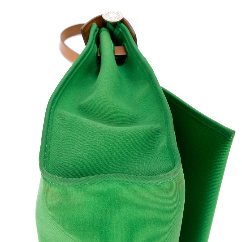Shoulder Bag Herbag Zip 31 Green Toile Officier/Barenia Leather