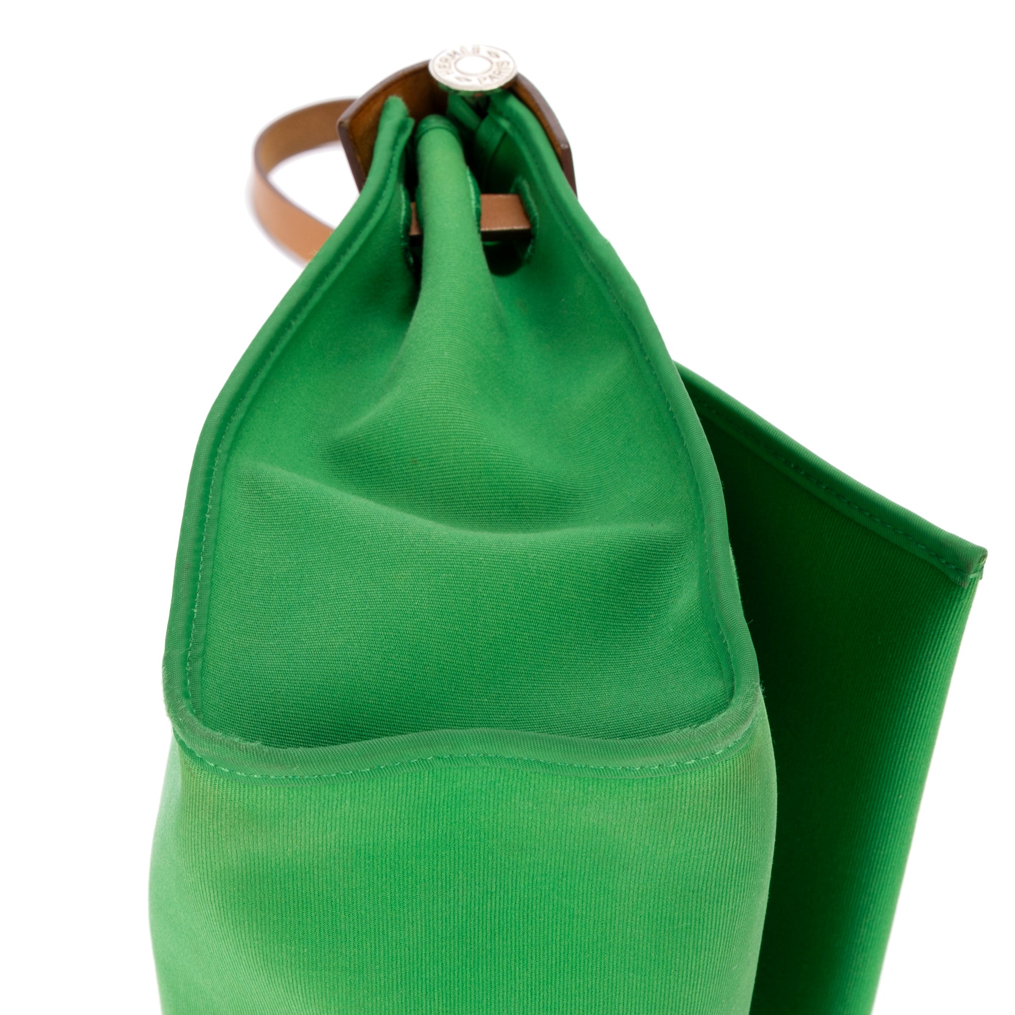 Shoulder Bag Herbag Zip 31 Green Toile Officier/Barenia Leather