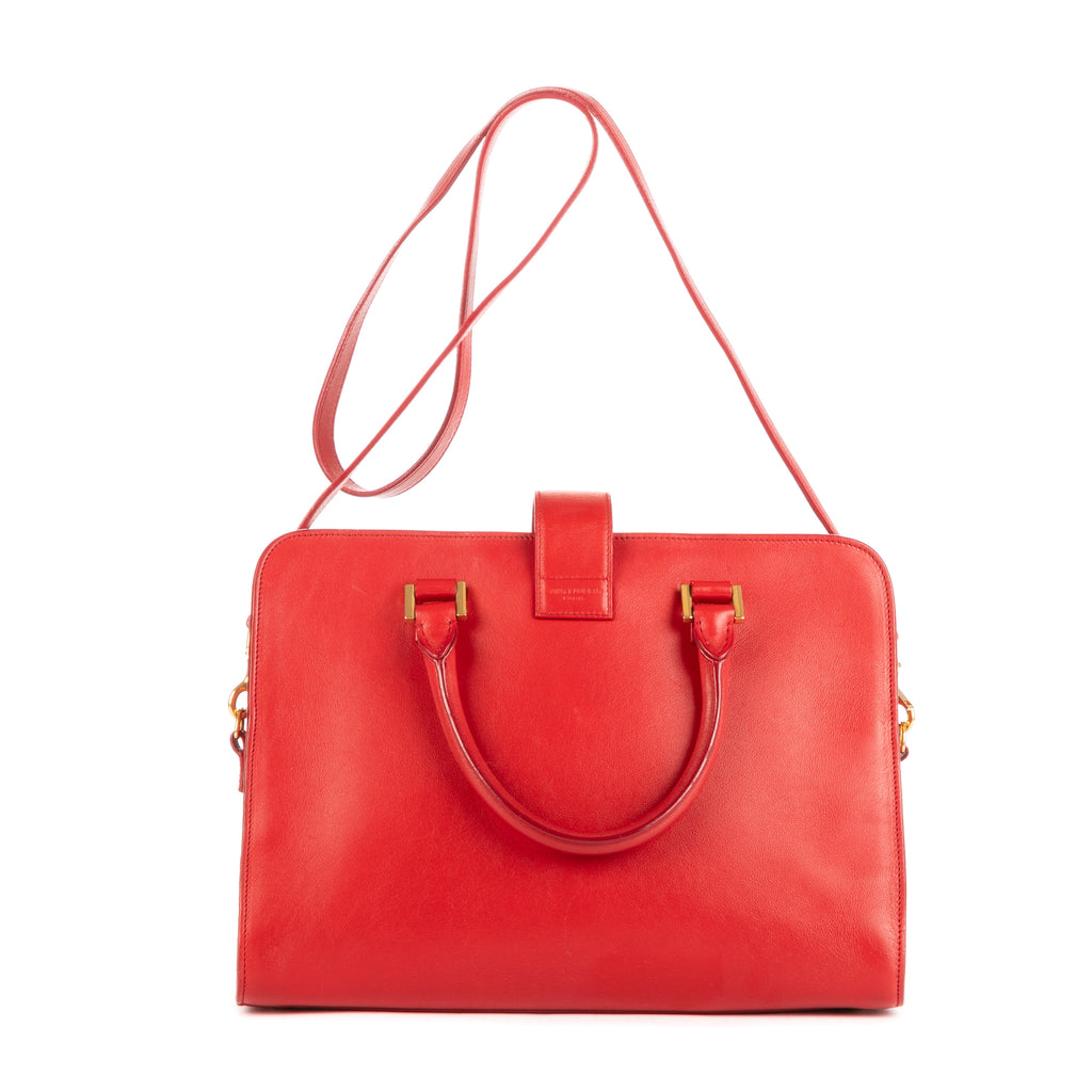 Bolso de mano clásico Cabas de piel de becerro roja