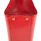 Bolso de mano clásico Cabas de piel de becerro roja