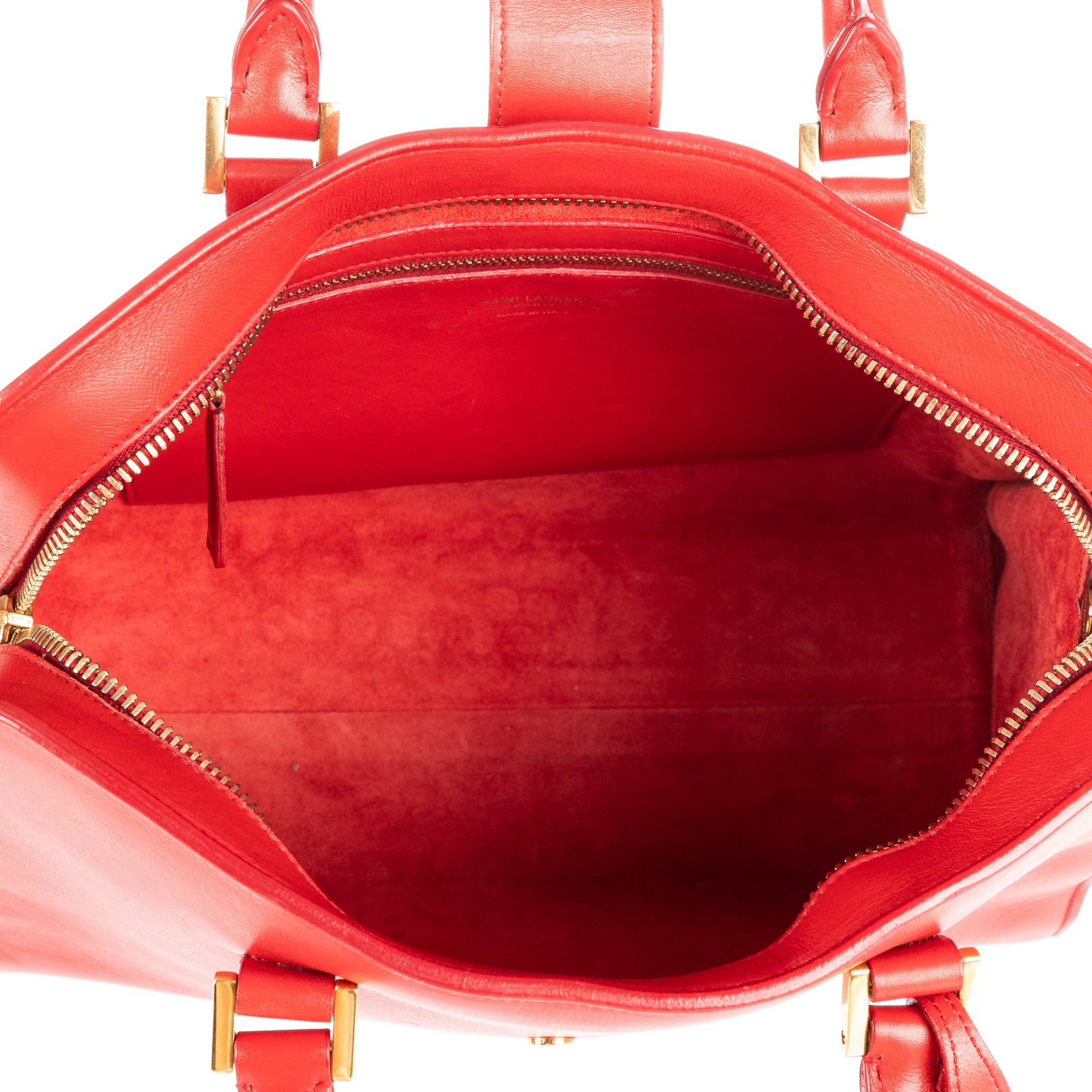 Bolso de mano clásico Cabas de piel de becerro roja