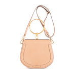 Bolso de hombro Nile Top Handle Piel de becerro beige