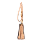 Bolso de hombro Nile Top Handle Piel de becerro beige