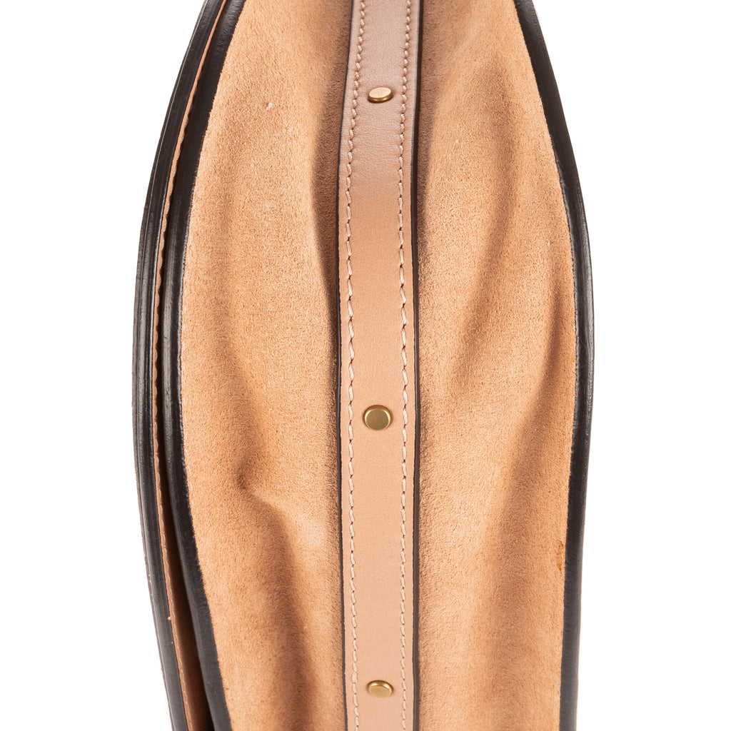 Bolso de hombro Nile Top Handle Piel de becerro beige