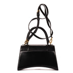 Handbag Small Hourglass Top Handle Black Calfskin Leather