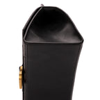 Handbag Small Hourglass Top Handle Black Calfskin Leather