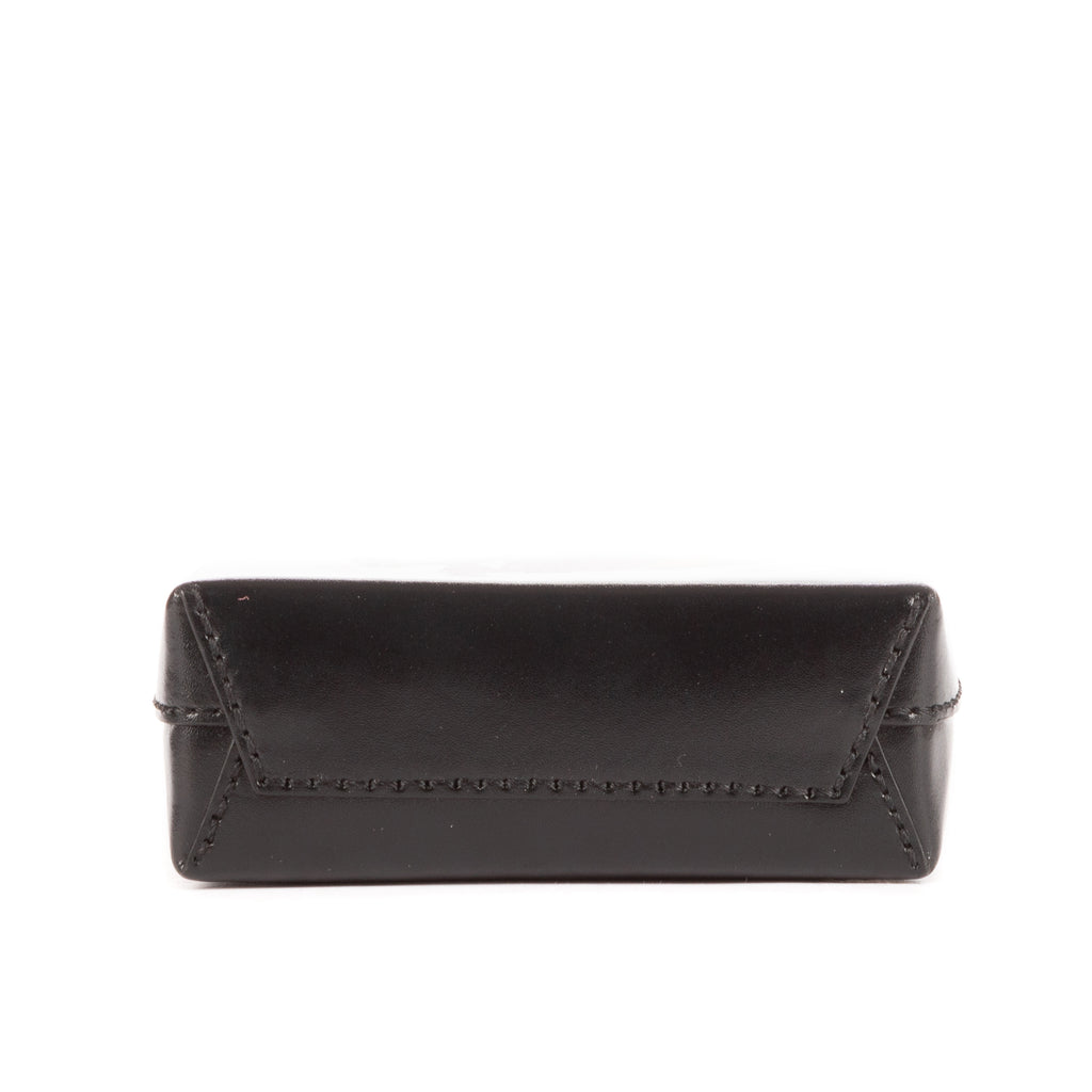 Shoulder Bag Mini Shopping Phone Holder Black Simpsons Collection Printed Calfskin Leather