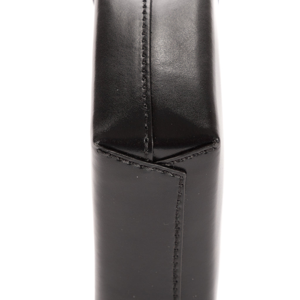 Shoulder Bag Mini Shopping Phone Holder Black Simpsons Collection Printed Calfskin Leather