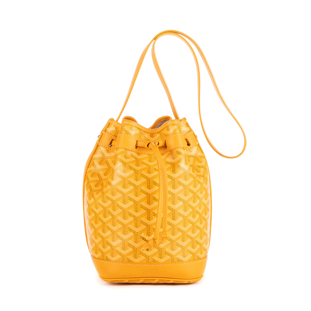 Shoulder Bag Petit Flot Bucket Bag PM Yellow Goyardine Coated Canvas