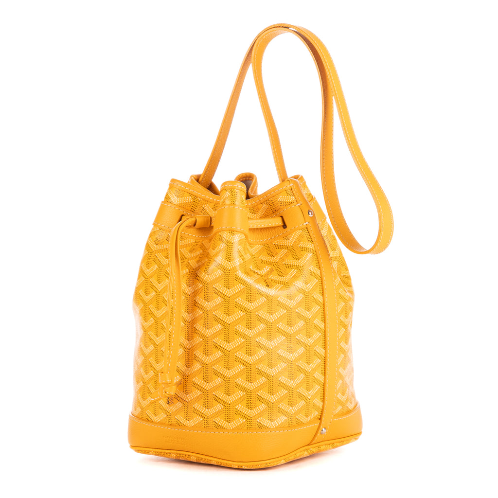 Shoulder Bag Petit Flot Bucket Bag PM Yellow Goyardine Coated Canvas