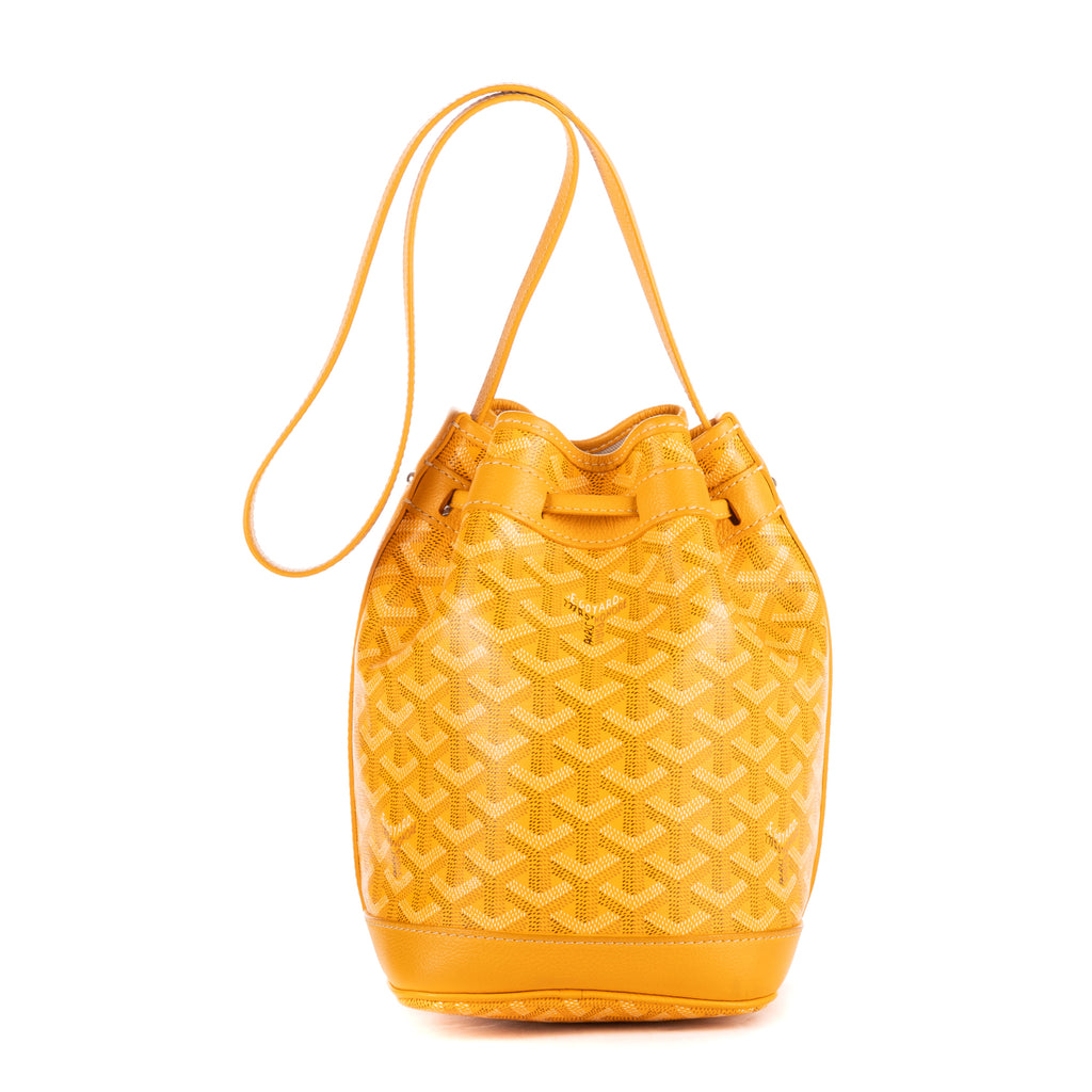 Shoulder Bag Petit Flot Bucket Bag PM Yellow Goyardine Coated Canvas