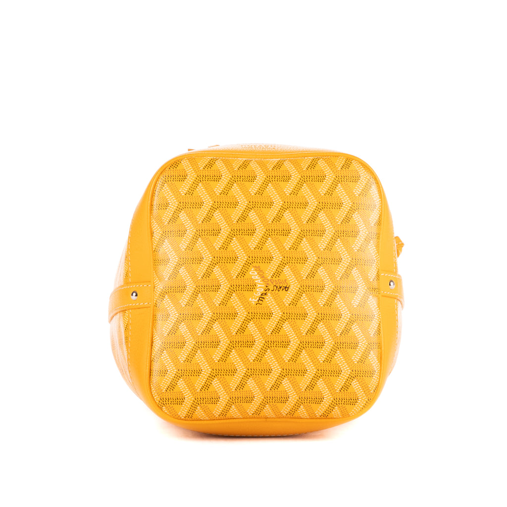 Shoulder Bag Petit Flot Bucket Bag PM Yellow Goyardine Coated Canvas