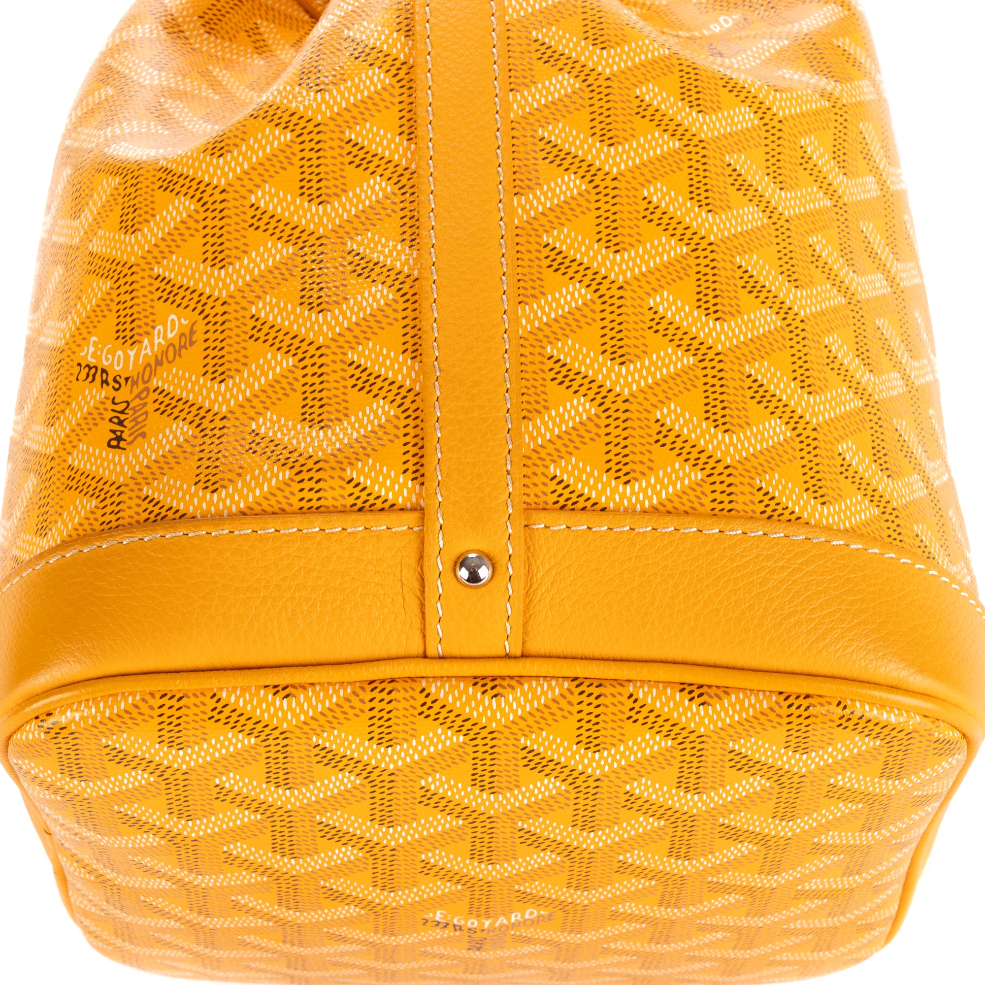 Shoulder Bag Petit Flot Bucket Bag PM Yellow Goyardine Coated Canvas