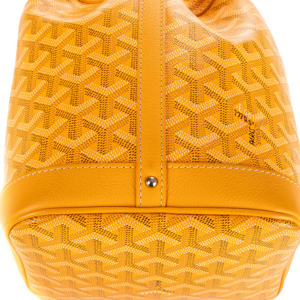 Shoulder Bag Petit Flot Bucket Bag PM Yellow Goyardine Coated Canvas