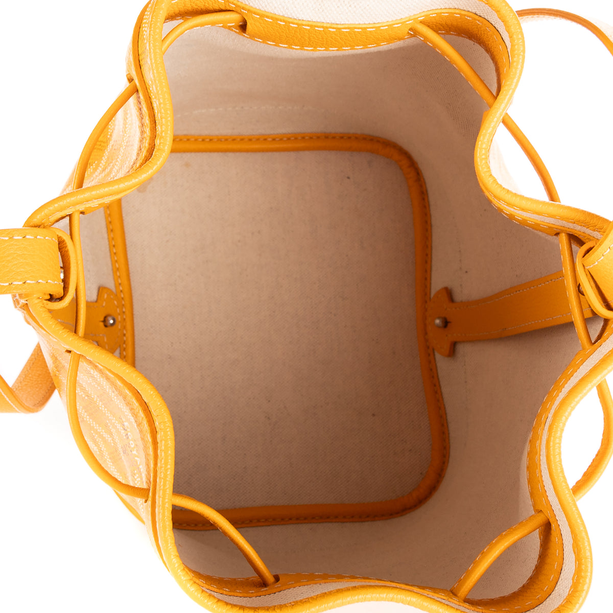 Shoulder Bag Petit Flot Bucket Bag PM Yellow Goyardine Coated Canvas