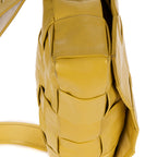 Shoulder Bag Cassette Belt Bag Yellow Mustard Large Intrecciato Leather