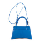 Shoulder Bag Small Hourglass Top Handle Dark Blue Calfskin Leather