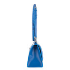 Shoulder Bag Small Hourglass Top Handle Dark Blue Calfskin Leather