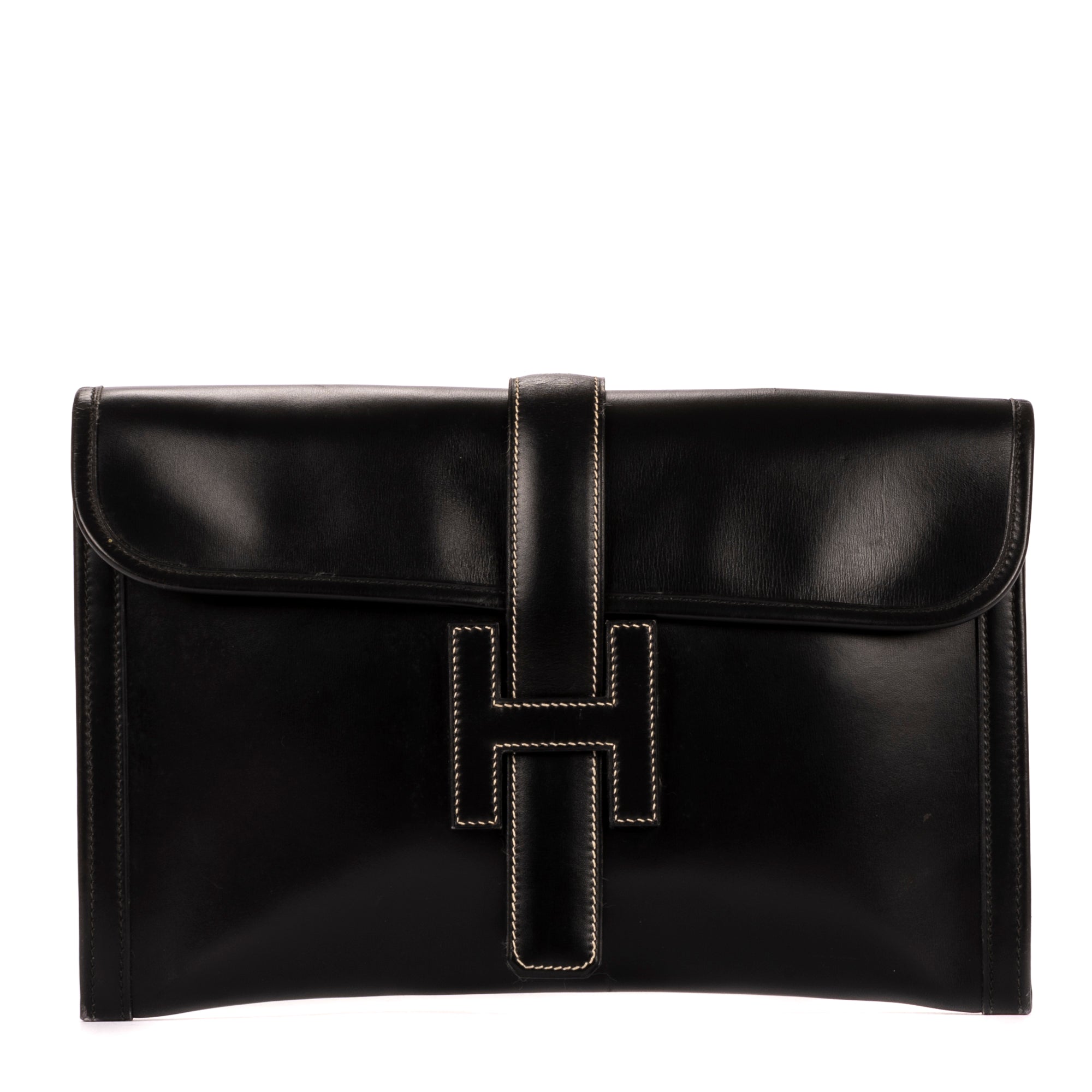 Clutch Jige Clutch Black Box Leather